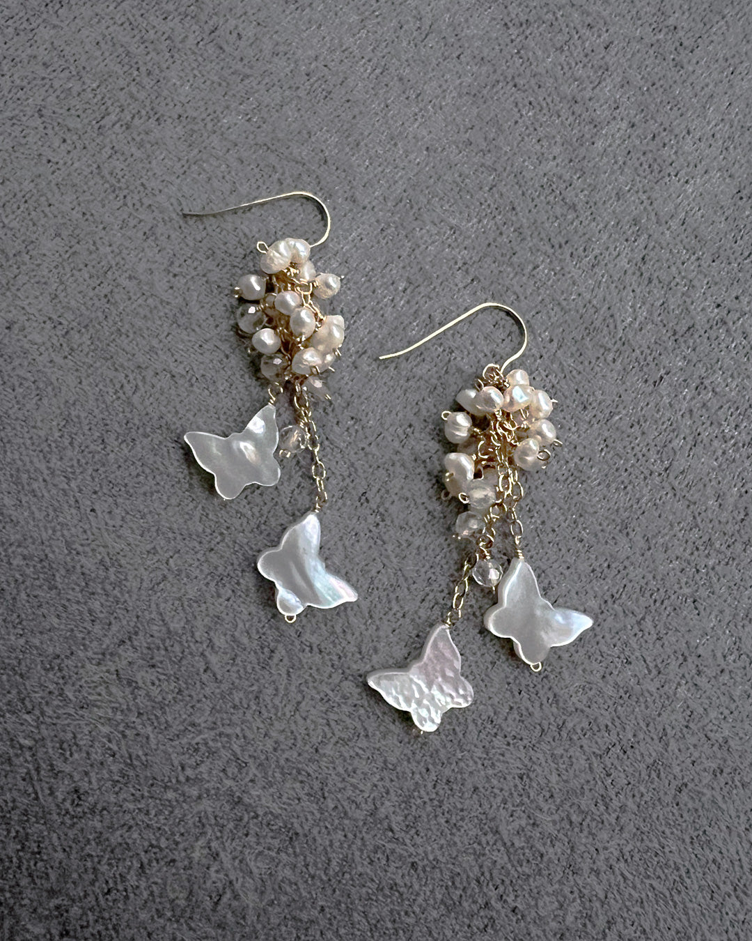 i10−07-506 バタフライチェーンピアス＆イヤリング【1＊ichi＊】【010】