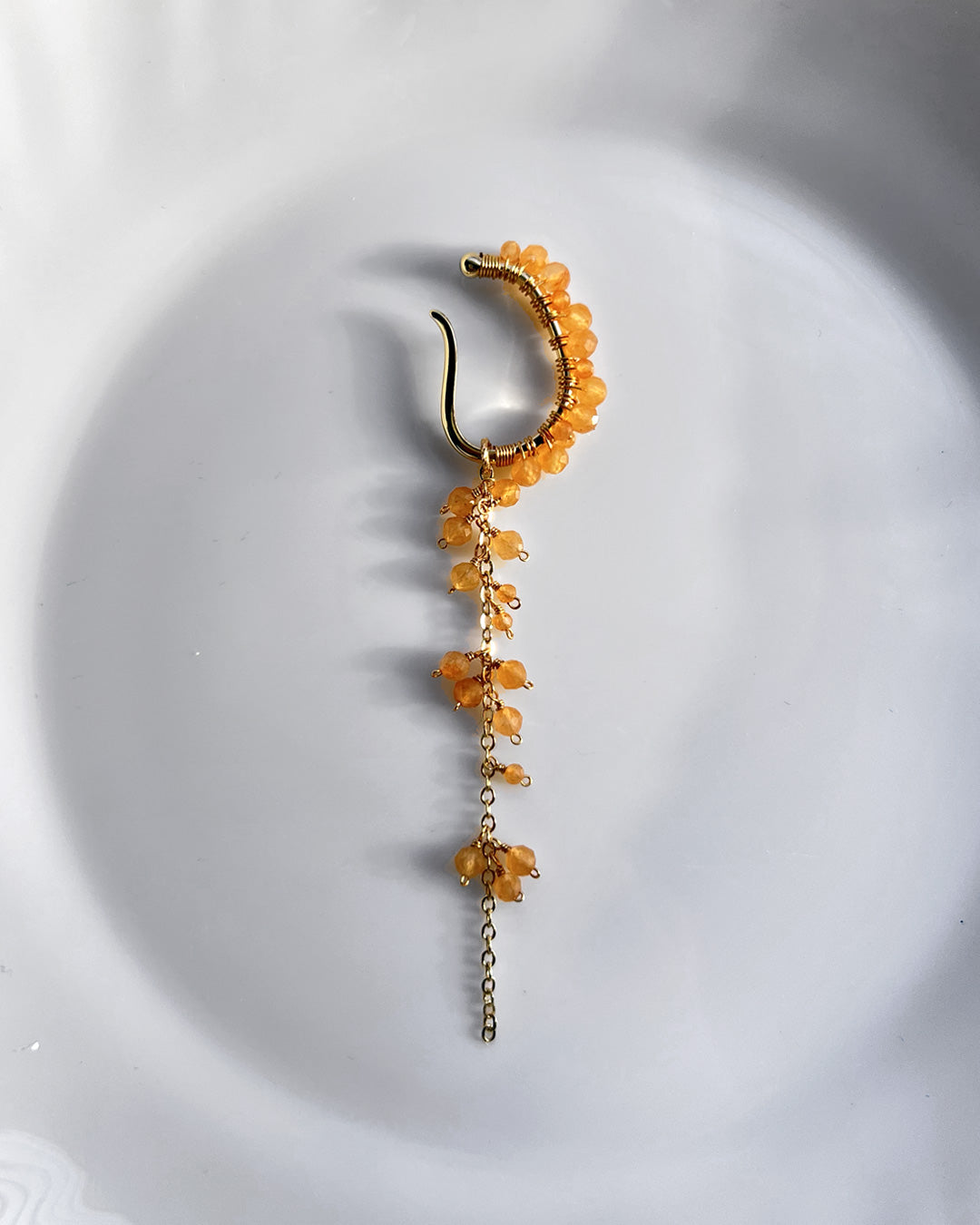 i10−01-505 天然石2wayドロップチェーンイヤーカフ【1＊ichi＊】【10】