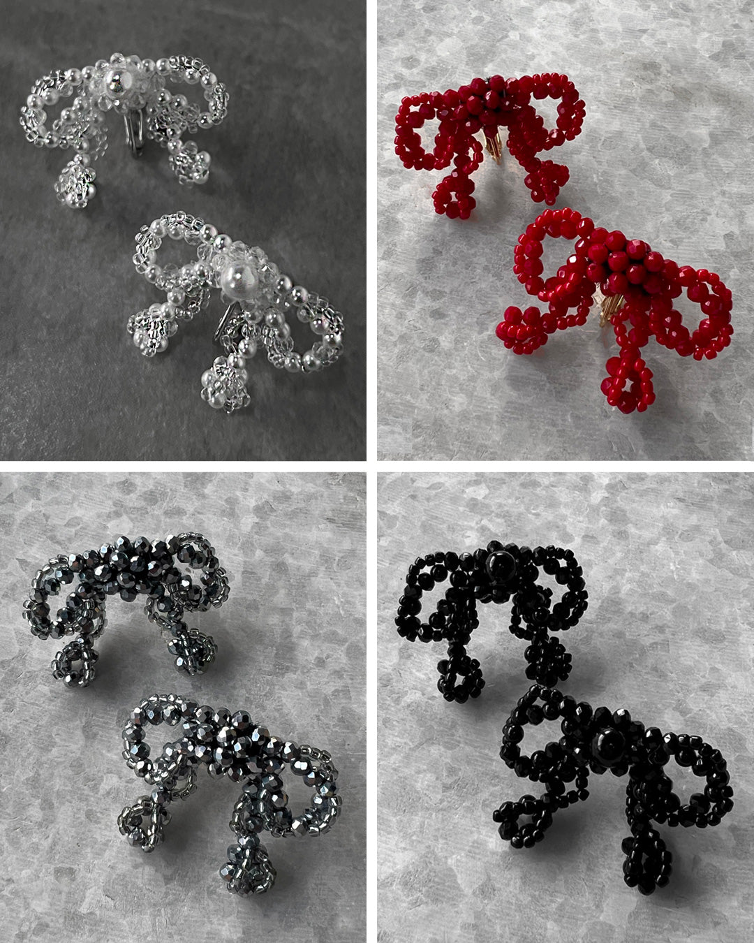 l12−01−504 【mini】ウェーブリボンピアス＆イヤリング【Lien】【012】