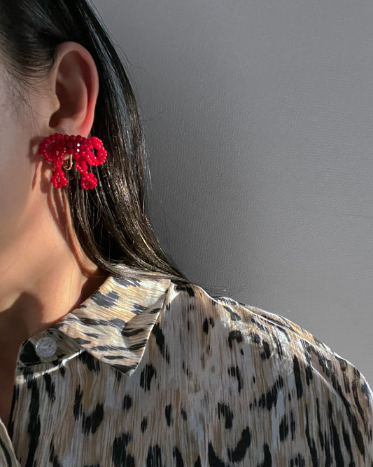 l12−01−504 【mini】ウェーブリボンピアス＆イヤリング【Lien】【012】