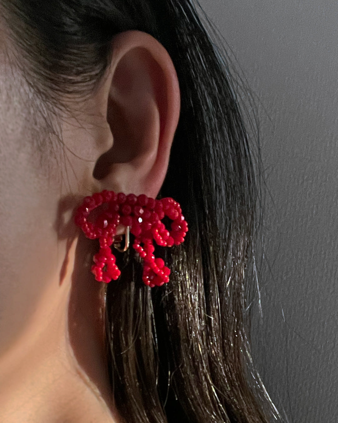 l12−01−504 【mini】ウェーブリボンピアス＆イヤリング【Lien】【012】