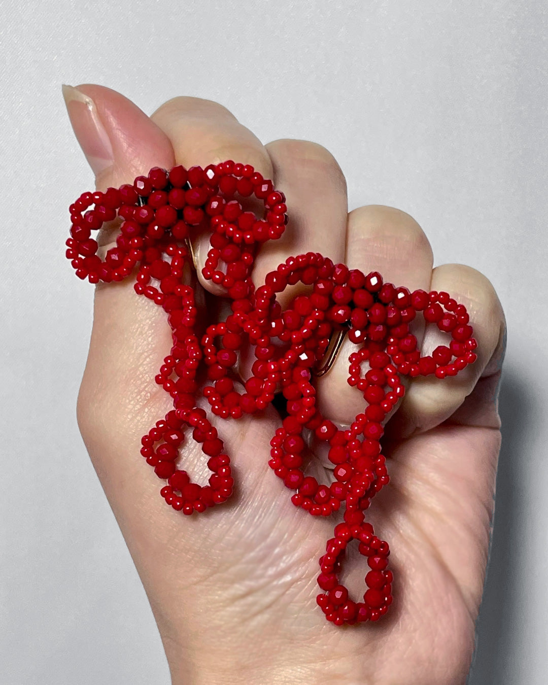 l12−02−504 【Long】ウェーブリボンピアス＆イヤリング【Lien】【012】