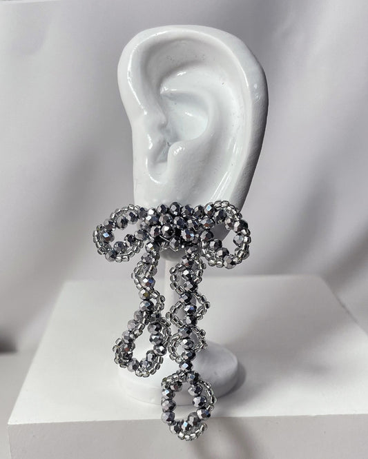 l12−02−504 【Long】ウェーブリボンピアス＆イヤリング【Lien】【012】