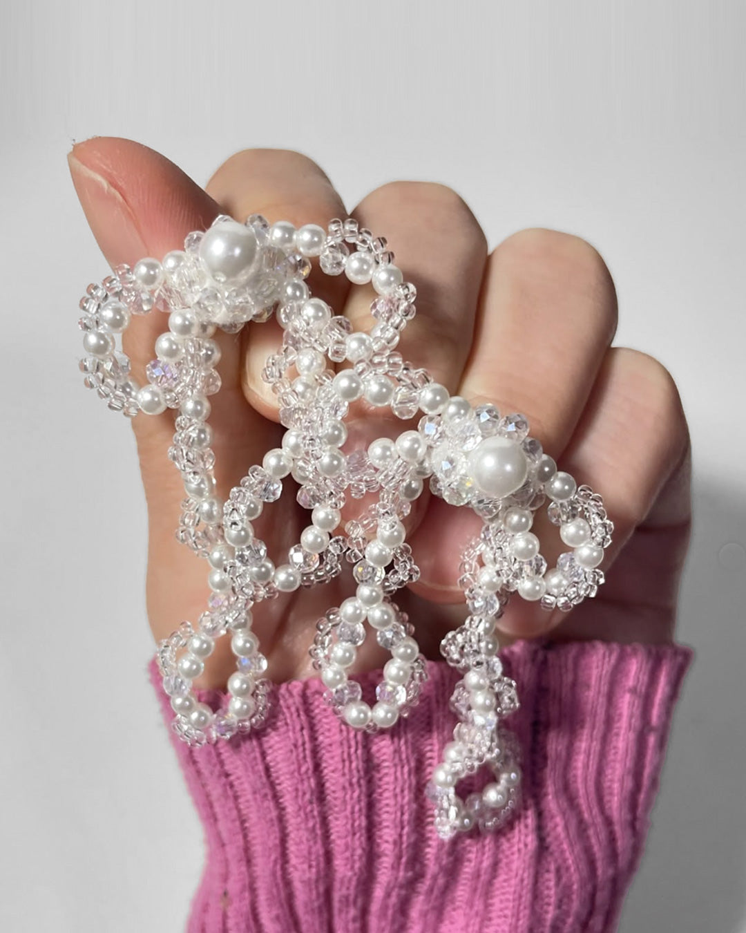 l12−02−504 【Long】ウェーブリボンピアス＆イヤリング【Lien】【012】