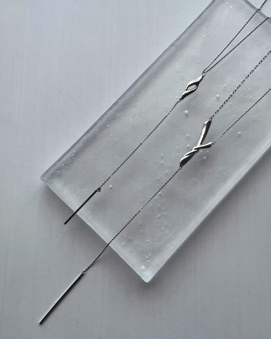 s13−04−503 ラリエットネックレス／菱形／Y字【Sato Hatakeyama】【013】