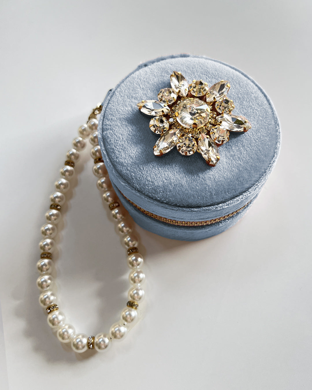 a1-15-511「BIGフラワー」サークルジュエリーケース【※宅配便発送のみ】【Atelier Chouette】【001】