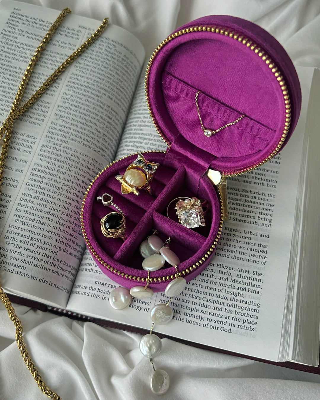 a1-01-502「フクロウ」サークルジュエリーケース【※宅配便発送のみ】【Atelier Chouette】【001】