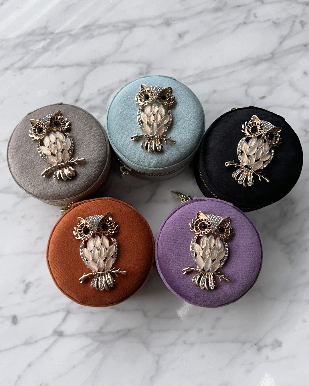 a1-01-502「フクロウ」サークルジュエリーケース【※宅配便発送のみ】【Atelier Chouette】【001】