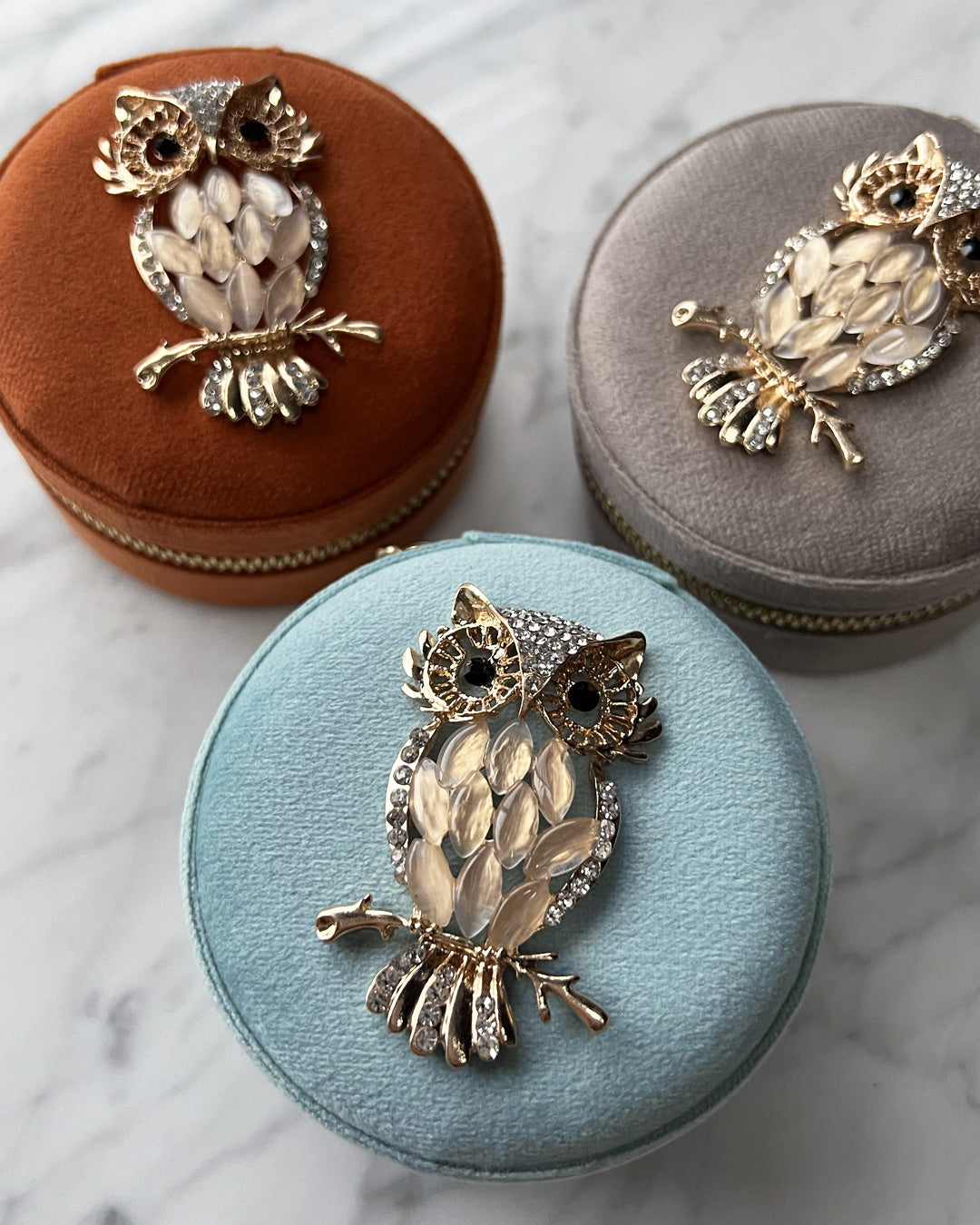 a1-01-502「フクロウ」サークルジュエリーケース【※宅配便発送のみ】【Atelier Chouette】【001】