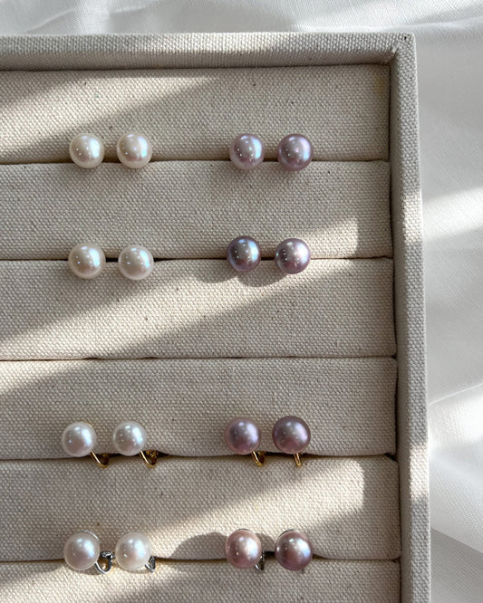 r2−01-505 大粒淡水パールピアス＆イヤリング【Reasy】【2】