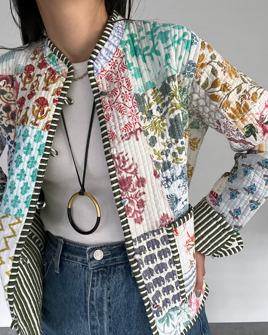 b3-02-502 サークル水牛ネックレス兼バングル【Big Land】【003】