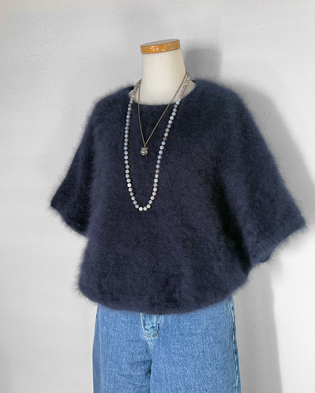 b3-05-502 グレーアゲートロングネックレス【Big Land】【003】