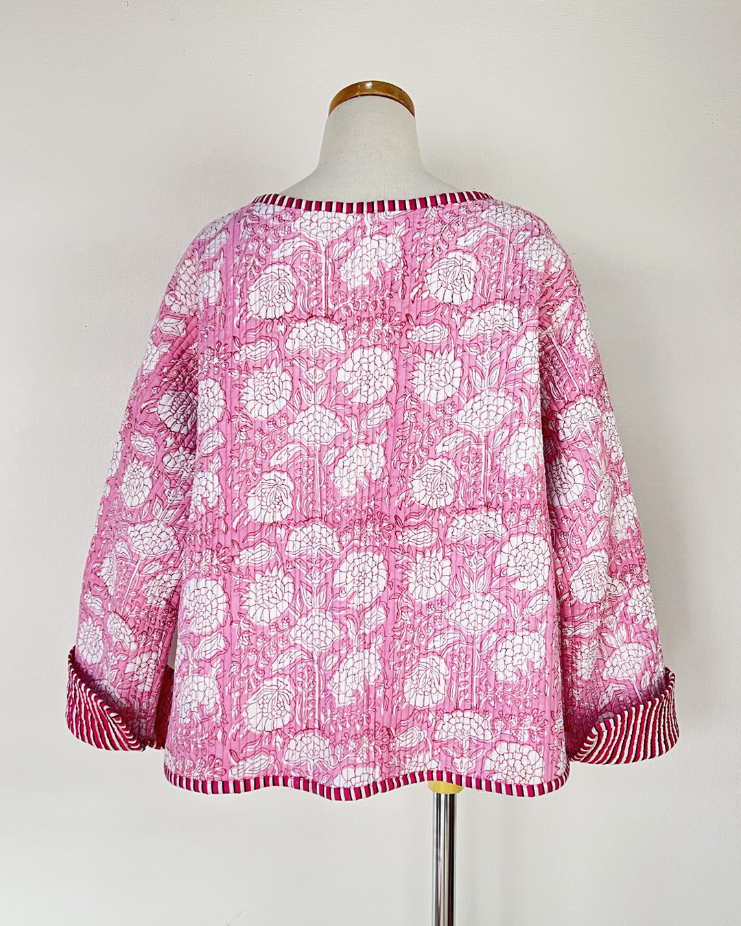 m16−01-505 リバーシブルノーカラージャケット／Pink【mokurendo】【016】