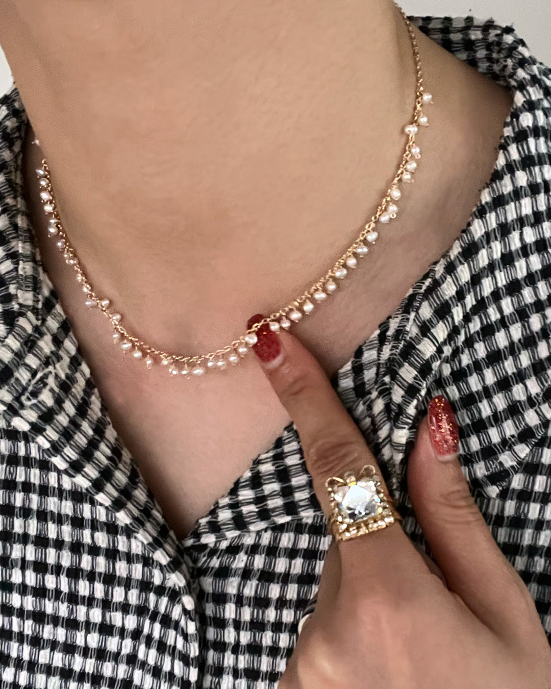 i10−02-505 淡水パール粒粒ネックレス【1＊ichi＊】【10】